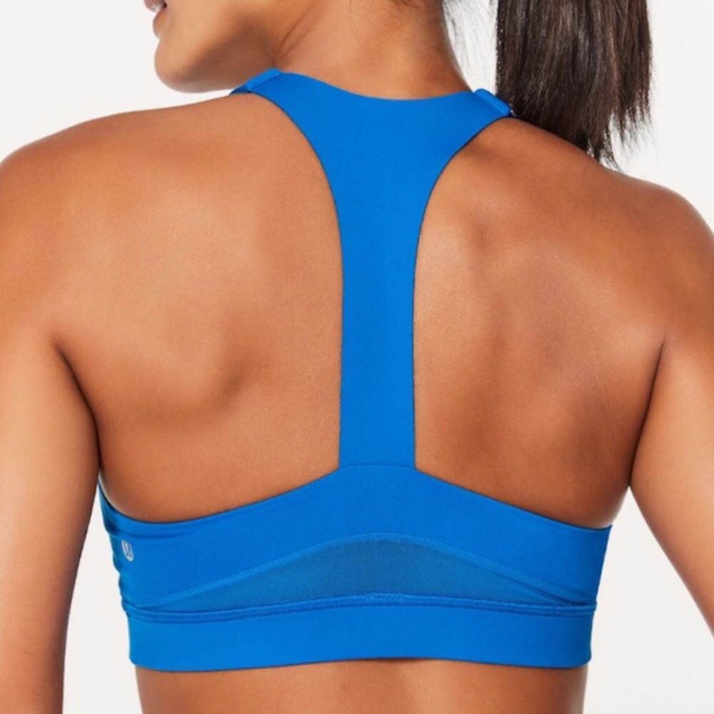 Lululemon Break Free Sports Bra Amalfi Blue 10 EUC